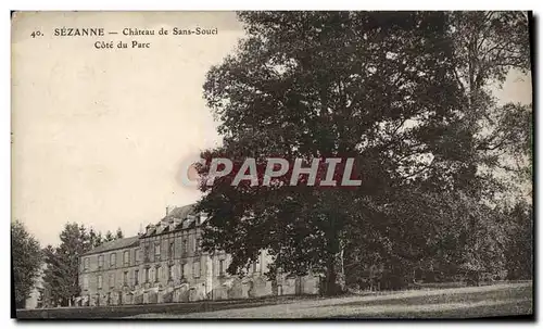 Cartes postales Sezanne Chateau de Sans Souci Cote du Parc