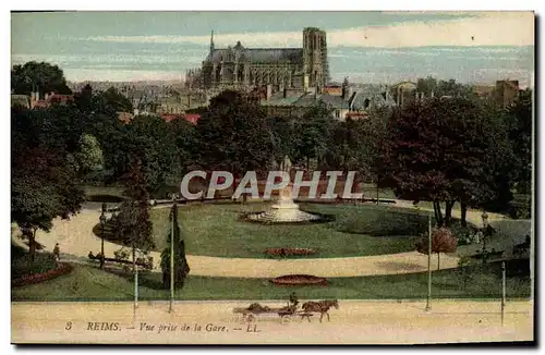 Ansichtskarte AK Reims Vue Prise de la Gare