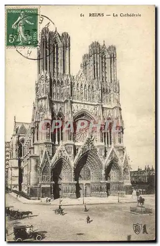 Cartes postales Reims La Cathedrale