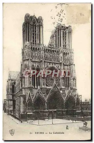 Cartes postales Reims La Cathedrale