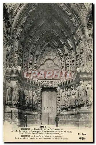 Cartes postales Reims Portail de la Cathedrale