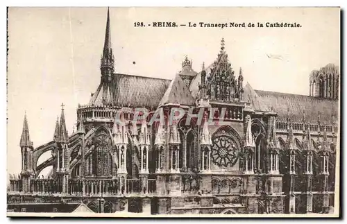 Ansichtskarte AK Reims Le Transept Nord de la Cathedrale