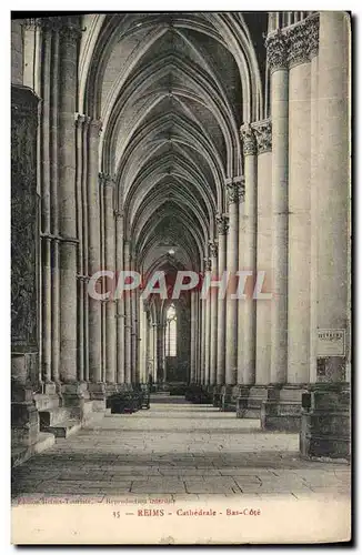 Cartes postales Reims Cathedrale Bas Cote