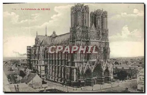 Cartes postales Reims La Cathedrale