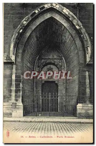 Cartes postales Reims La Cathedrale Porte Romane