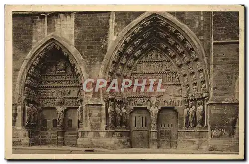 Cartes postales Reims Le Portail Nord de la Cathedrale