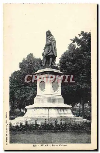 Cartes postales Reims Statue Colbert