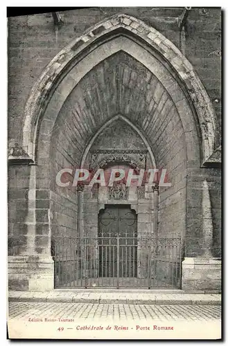 Cartes postales Reims La Cathedrale Porte Romane