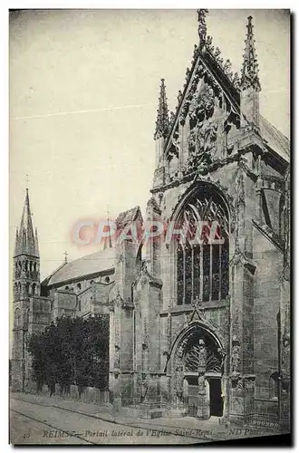 Cartes postales Reims Portail Latiral de L'Egllise Saint Remi