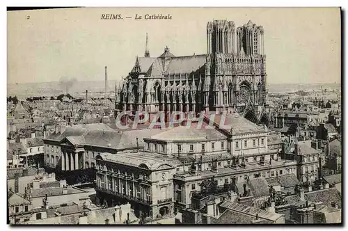 Cartes postales Reims La Cathedrale