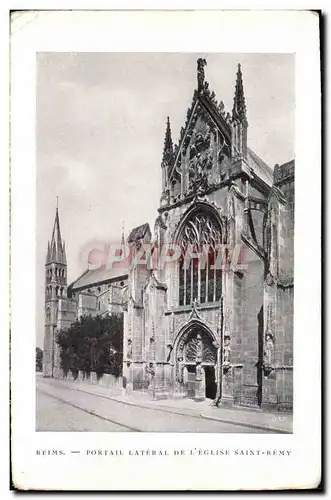 Cartes postales Reims Portail Lateral De l'Eglise Saint Remy