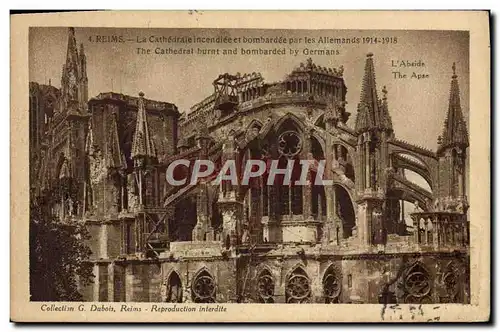 Ansichtskarte AK Reims La Cathedrale Incendiee et Bombardee Par les Allemands