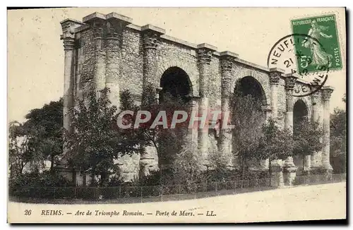 Ansichtskarte AK Reims Arc de Triomphe Romain Porte de Mars