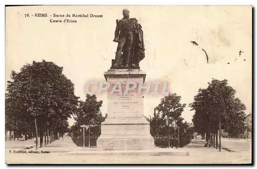 Ansichtskarte AK Reims Statue du Marechal Drouet