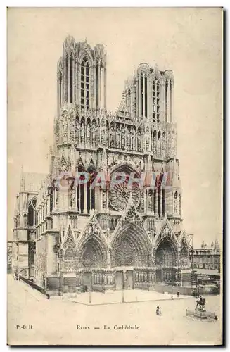 Cartes postales Reims La Cathedrale