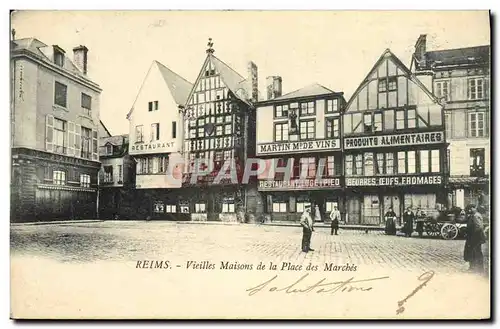 Cartes postales Reims Vieilles Maisons de la Place des Marches