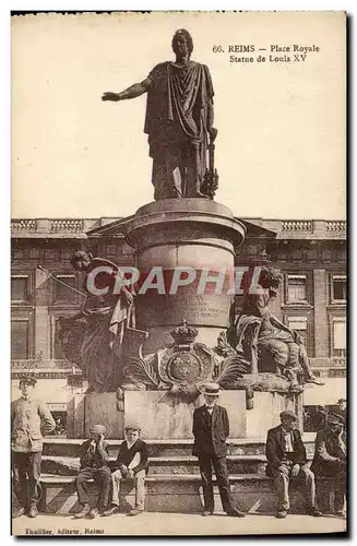 Cartes postales Reims Place Royale Statue de Louis XV