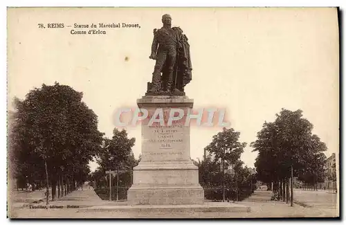 Ansichtskarte AK Reims Statue du Marechal Drouet Comte d&#39Erlon