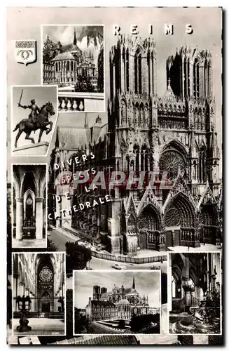 Cartes postales moderne Reims Divers aspects de la cathedrale