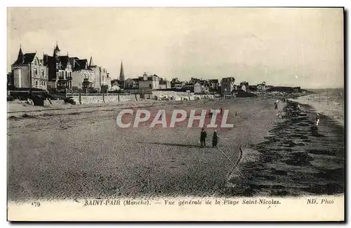 Cartes postales Saint Pair Vue Generale de la Plage Saint Nicolas