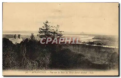 Cartes postales Avranches Vue sur la baie du Mont Saint Michel