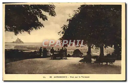 Cartes postales Avranches Vue sur la Terrasse Mont Saint Michel