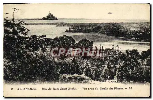 Cartes postales Avranches Baie du Mont Saint Michel Vue Prise du Jardin des Plantes