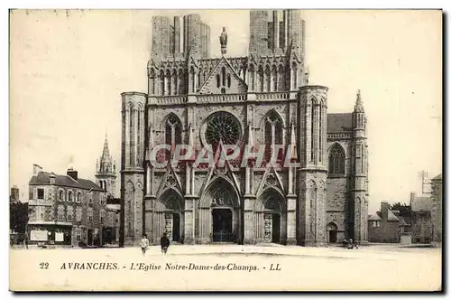 Ansichtskarte AK Avranches L&#39Eglise Notre Dame des Champs