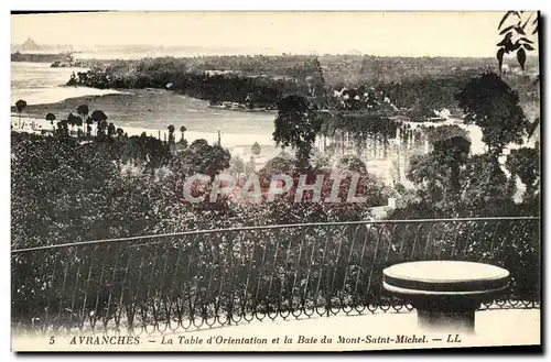 Cartes postales Avranches La Table d&#39Orientation et la Baie du Mont Saint Michel