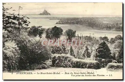 Ansichtskarte AK Avranches Le Mont Saint Michel Baie du Mont Saint Michel Vue prise du jardins des plantes