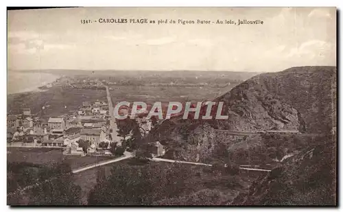 Ansichtskarte AK Carolles La Plage au pird du Pignon Butor Au loin Jullouville