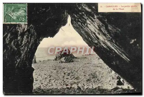 Ansichtskarte AK Carolles La Petite Grotte de la Plage