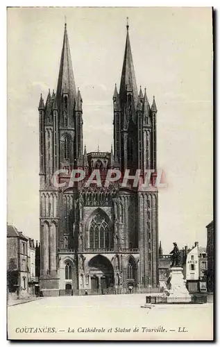 Cartes postales Carolles La Cathedrale et Statue de Tourville