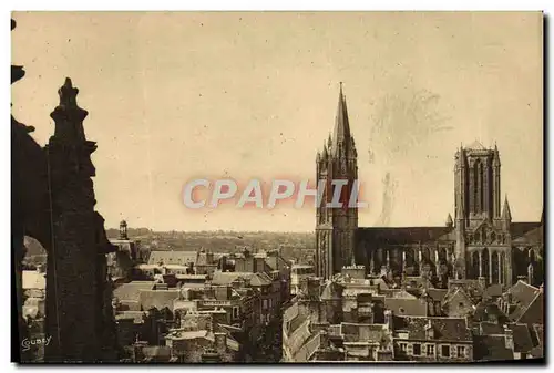 Cartes postales Coutances La Cathedrale vue du clocher de St Pierre