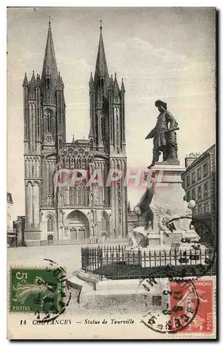 Cartes postales Coutances Statue De Tourville