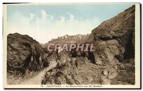 Cartes postales Granville La Haute Ville Vue Des Rochers