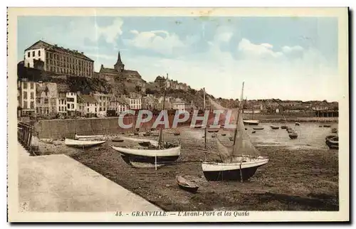 Cartes postales Granville L&#39Avant Port Et Les Quais Bateaux