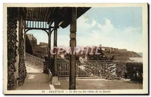 Cartes postales Granville Le Roc Vu Des Villas De La Falaise