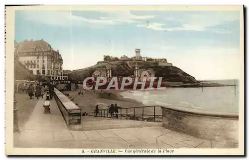 Cartes postales Granville Vue Generale De La Plage