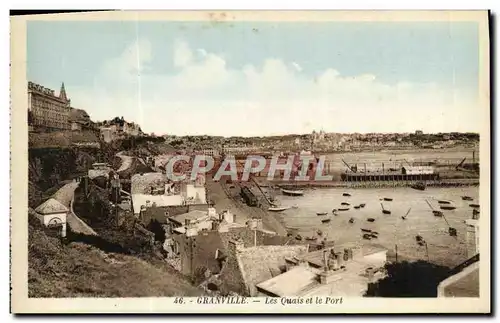 Cartes postales Granville Les Quais Et Le Port