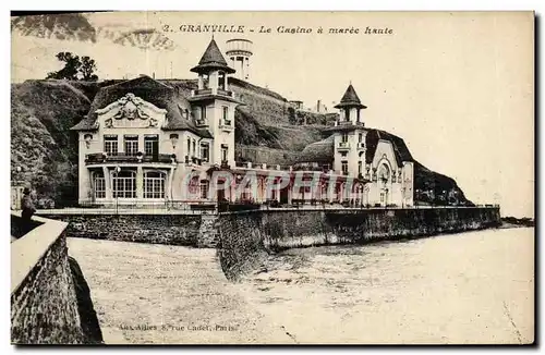 Cartes postales Granville Le Casino A Maree Haute