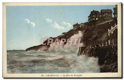 Cartes postales Granville La Mer En Tempete