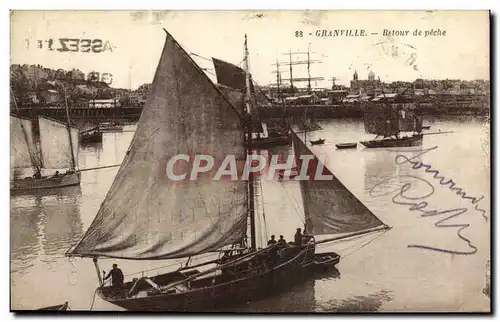 Cartes postales Granville Retour De Peche Bateau