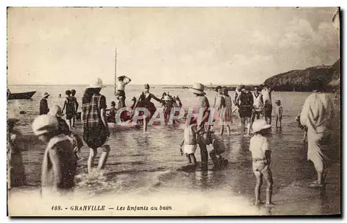 Cartes postales Granville Les Enfants au Bain