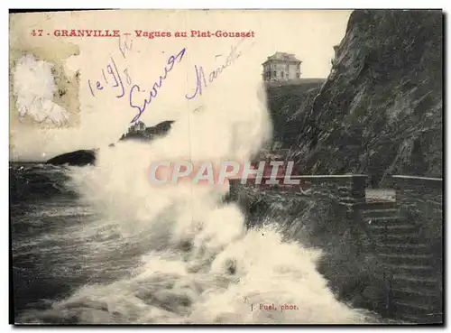 Cartes postales Granville Vagues au Plat Gousset