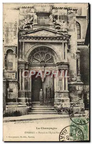 Cartes postales Epernay Portail de l'Eglise Notre Dame
