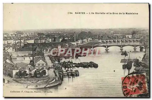 Ansichtskarte AK Nantes L&#39Ile Gloriette et le Bras de la Madeleine