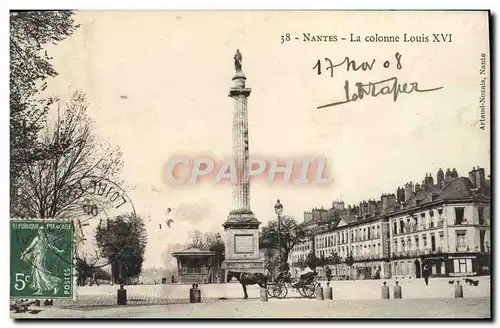 Cartes postales Nantes La Colonne Louis XVI