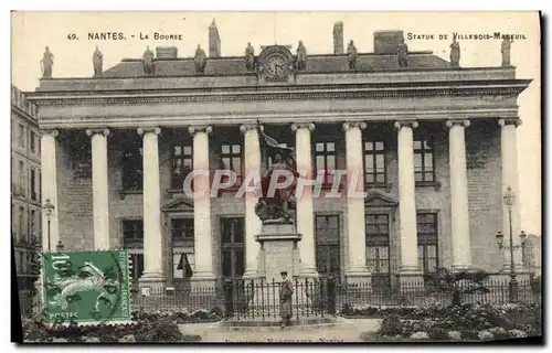 Cartes postales Nantes La Bourse Statue De Villebois Mareuil