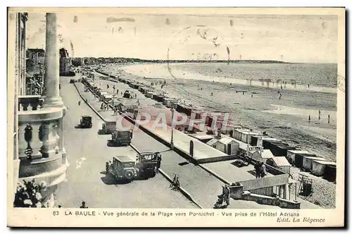 Cartes postales La Baule Vue Generale De La Plage Vers Pornichet Vue Prise De l&#39Hotel Adriana